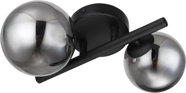 Globo Lighting Riha nástěnné svítidlo 2x3.5 W černá-kouřová 56133-2W