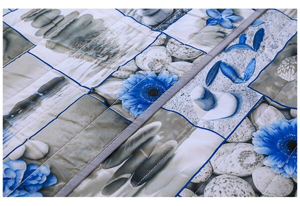 Přehoz na postel 160x240 cm ZEN modrý Made in Italy Barva Modrá Rozměry 160x240 cm