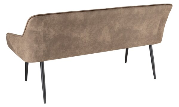 Moderní designová lavice Vittel s béžovým prošívaným potahem z mikrovlákna 160cm