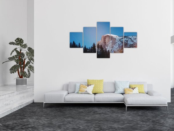 Obraz - Noční vrchol hor (125x70 cm)