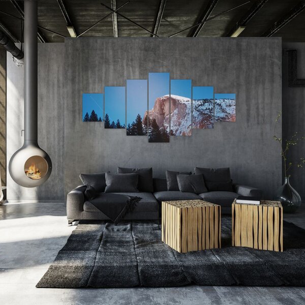 Obraz - Noční vrchol hor (210x100 cm)