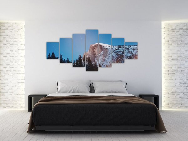 Obraz - Noční vrchol hor (210x100 cm)