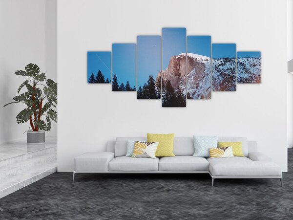 Obraz - Noční vrchol hor (210x100 cm)