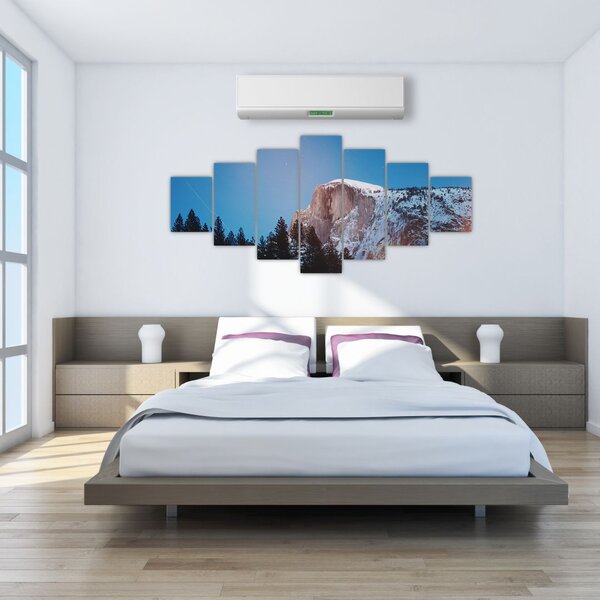 Obraz - Noční vrchol hor (210x100 cm)