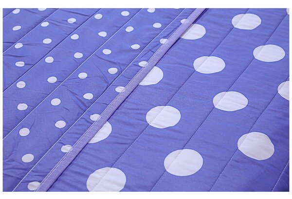 Přehoz na postel 701P Pois modro-fialový Made in Italy Barva Modrá Rozměry 160x240 cm