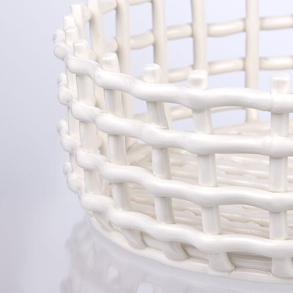 CRAFT Keramický košík 28 cm - bílá
