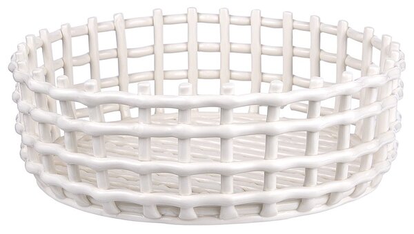 CRAFT Keramický košík 28 cm - bílá