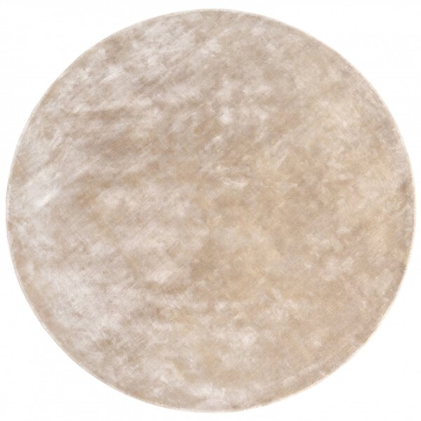 LÉTO -15% Fargotex Béžový kulatý koberec Plain 200 cm