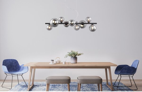 Globo Lighting Riha závěsné svítidlo x3.5 W černá-kouřová 56133-9H