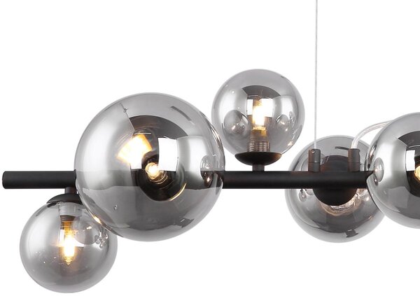 Globo Lighting Riha závěsné svítidlo x3.5 W černá-kouřová 56133-9H