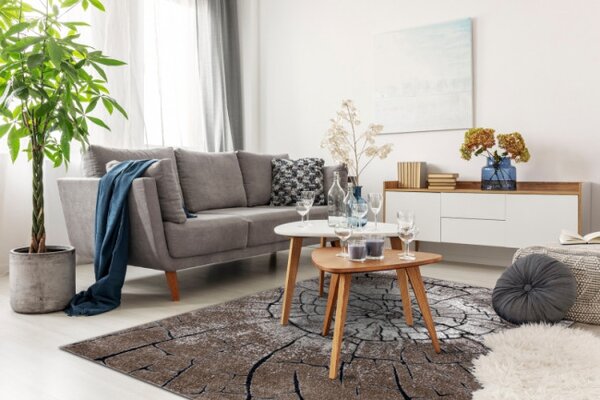 Koberec COZY 8875 Wood hnědý