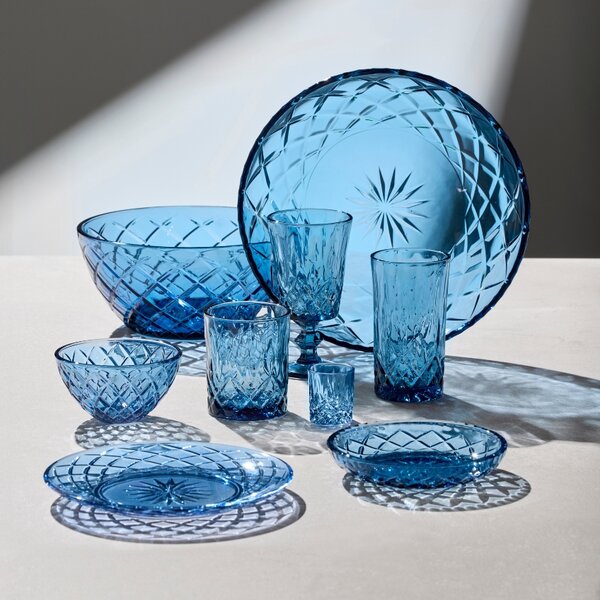Lyngby Glas Set čtyř modrých sklenic Sorrento 380 ml