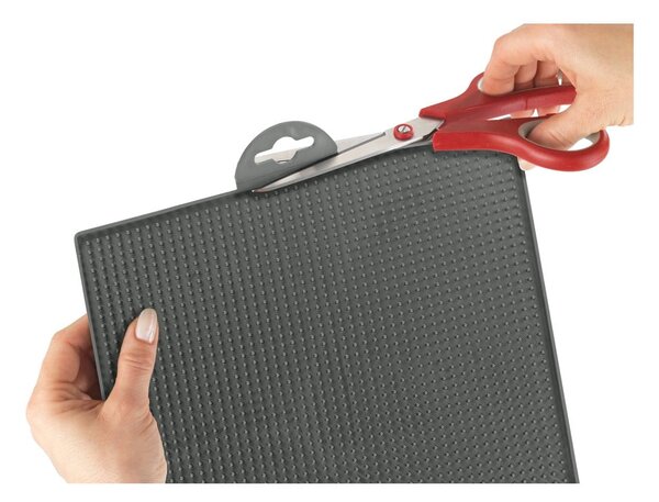 Šedá gumová odkapávací podložka na nádobí 40x30 cm Maxi – Wenko
