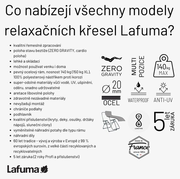 Relaxační křeslo Lafuma R Clip růžová Magnolia