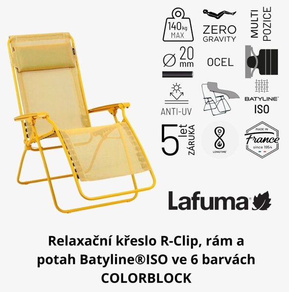 Relaxační křeslo Lafuma R Clip žlutá Miel