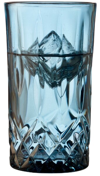 Lyngby Glas Set čtyř modrých sklenic Sorrento 380 ml
