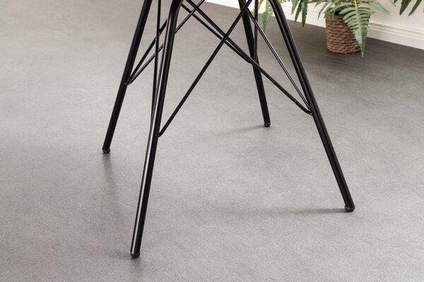 Designová moderní židle Scandinavia s manšestrovým šedým čalouněním