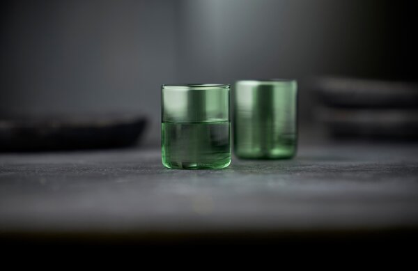 Lyngby Glas Set dvou zelených sklenic na destiláty Torino 60 ml