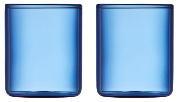 Lyngby Glas Set dvou modrých sklenic na destiláty Torino 60 ml