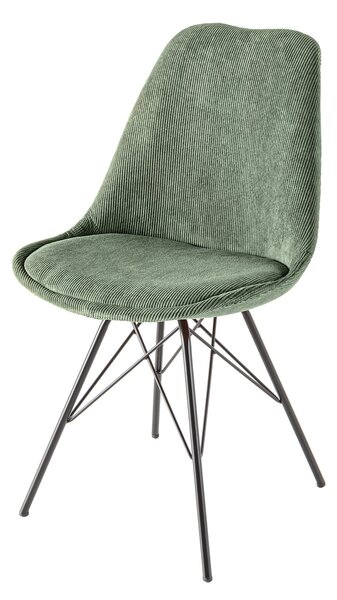 Moderní designová židle Scandinavia s manšestrovým šalvějovým čalouněním