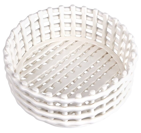 CRAFT Keramický košík 21 cm - bílá