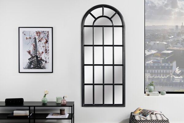 Obloukové vintage zrcadlo Castillo 140 cm černé