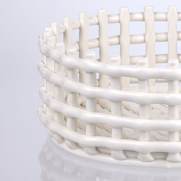 CRAFT Keramický košík 21 cm - bílá