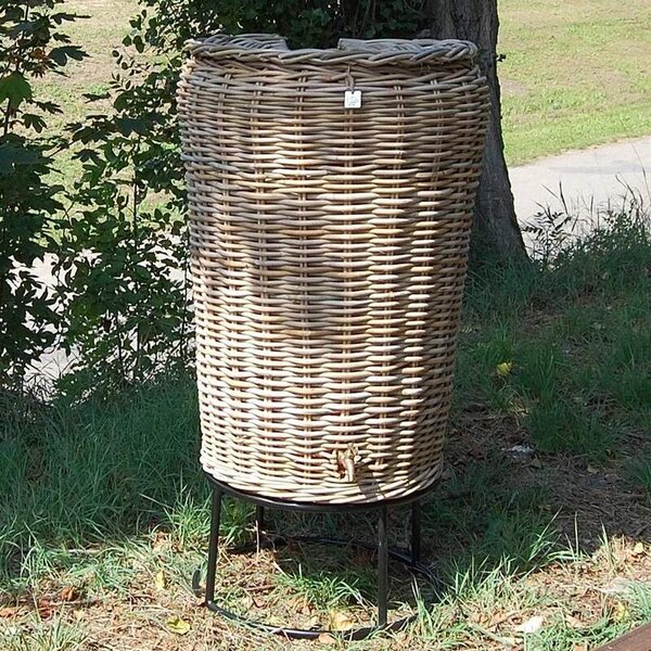 Ratanový sud na dešťovou vodu JEROEN, Gray, 200 L (Van der Leeden® )