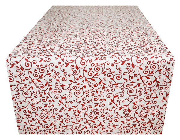 Běhoun na stůl rudé listí 50x150 cm Made in Italy