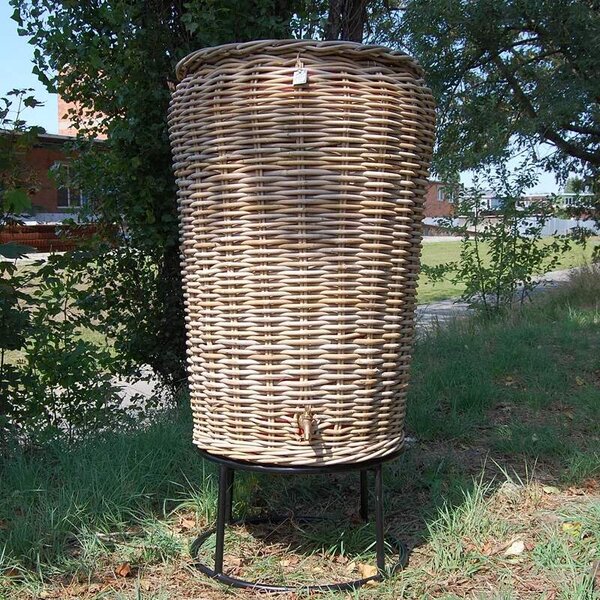 Ratanový sud na dešťovou vodu JEROEN, Gray, 200 L (Van der Leeden® )
