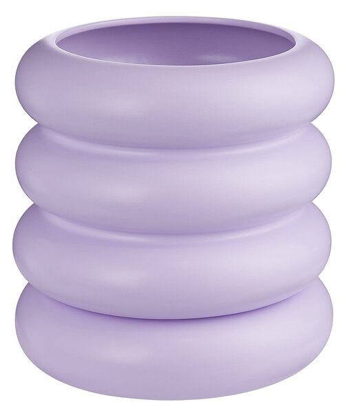 HOOP Květináč s miskou 14 cm - fialová