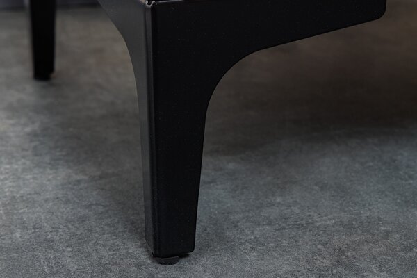 Designový noční stolek Velouria v tmavě šedé barvě se sametovým čalouněním 50 cm