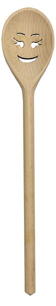 AMADEA Dřevěná vařečka s obličejem, masivní dřevo, délka 30 cm