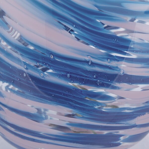 SWIRL Váza 27 cm - modrá/růžová