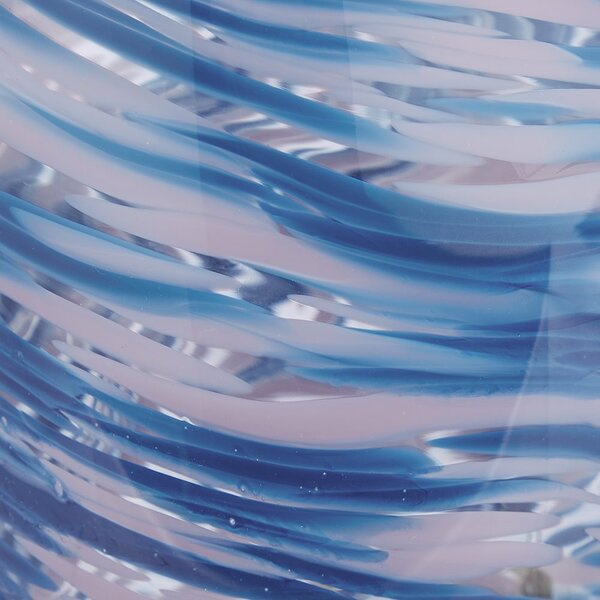 SWIRL Váza 27 cm - modrá/růžová