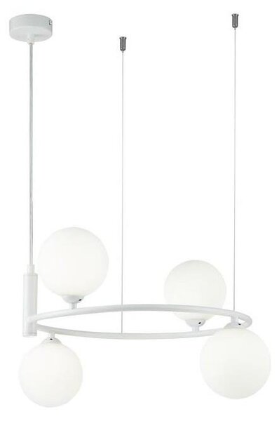 Maytoni MOD013PL-04W - Lustr na lanku RING 4xG9/25W/230V bílá