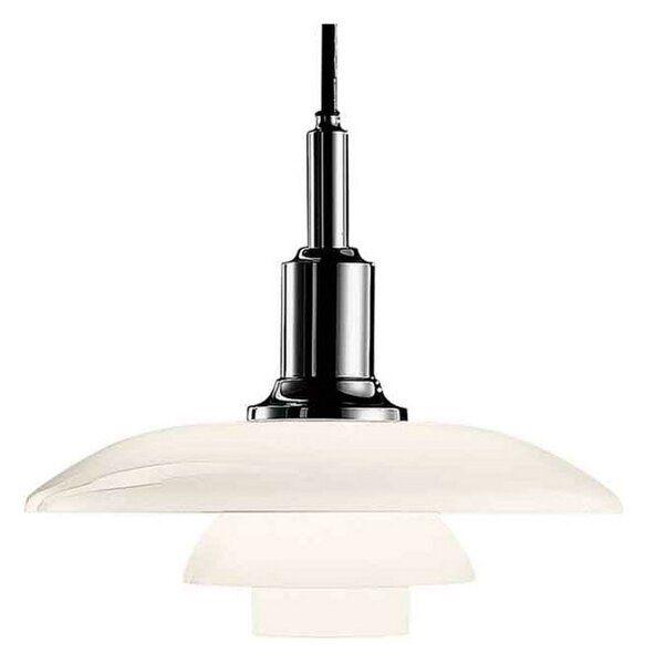 Závěsná svítidlo Louis Poulsen, PH 3/2, stmívatelné, Bílá, Obývací pokoj, Sklo, Design