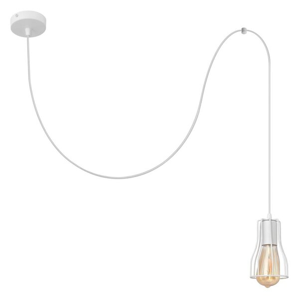 Lustr na lanku TUBE 1xE27/15W/230V bílá