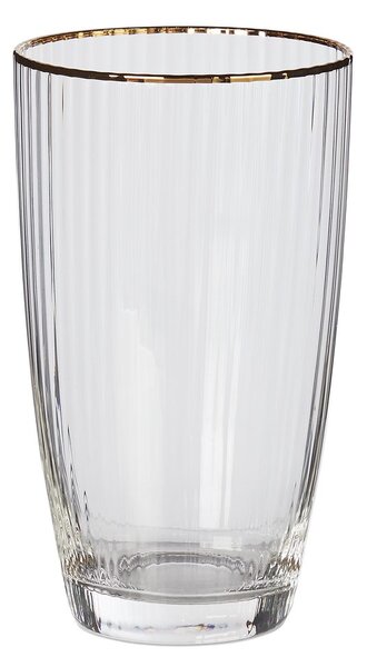 GOLDEN TWENTIES Sklenice na long drink se zlatým okrajem 500 ml