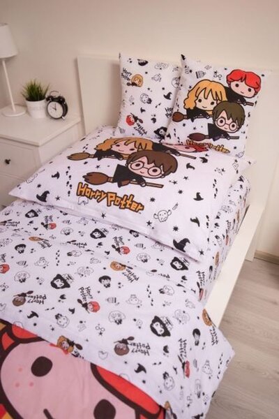 Jerry Fabrics Povlečení Harry Potter - Vícebarevná | 140 x 200 cm / 70 x 90 cm