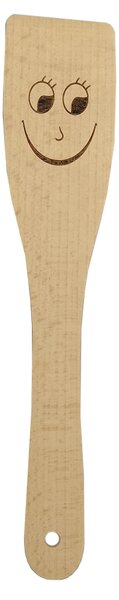 AMADEA Dřevěná obracečka s obličejem, masivní dřevo, délka 28 cm