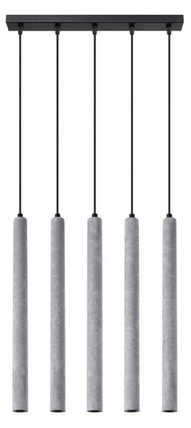 Sollux SL.1274 - Lustr na lanku PASTELO 5xG9/8W/230V beton