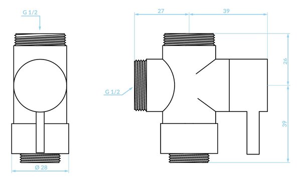 Kuchinox Kuchinox, přepínač pro sprchový sloup, černá matná, LAV-CBP_7P0D