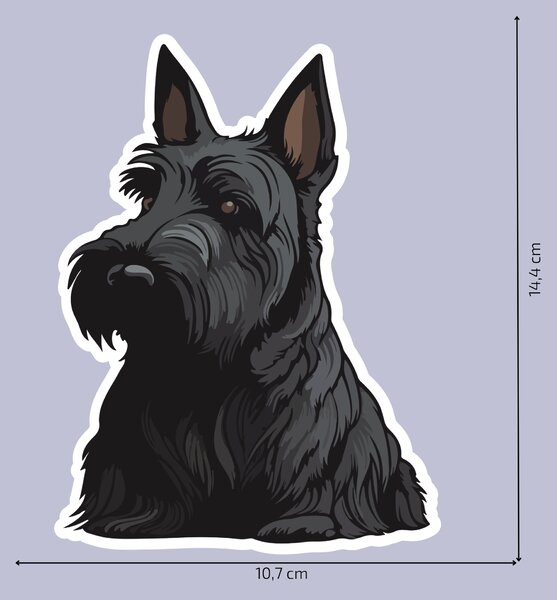 PIPPER. Nálepka Skotský teriér Velikost: 60cm