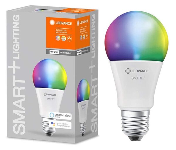 LED RGBW Stmívatelná žárovka SMART+ E27/9W/230V 2700K-6500K Wi-Fi - Ledvance