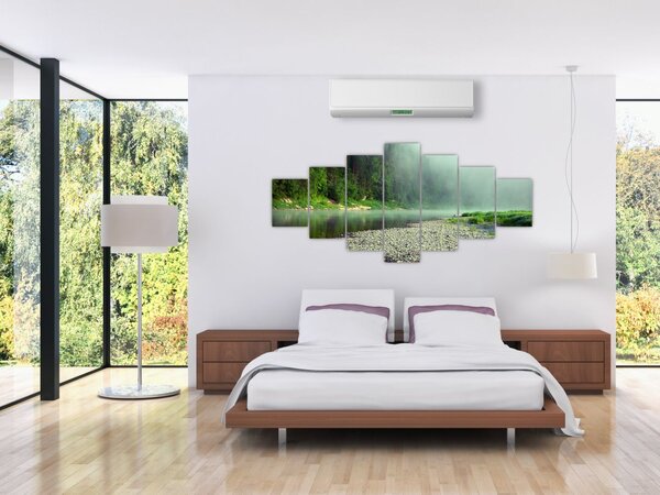 Obraz - Řeka u lesa (210x100 cm)