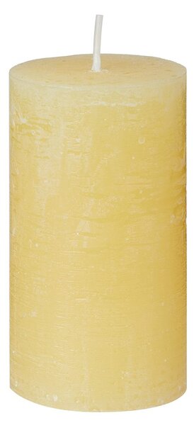 RUSTIC Svíčka 13 cm - pastelově žlutá