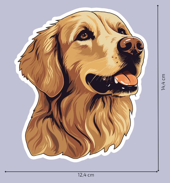PIPPER. Nálepka Zlatý retrívr Velikost: 60cm