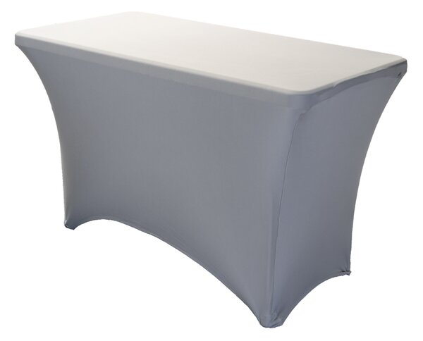 TENTino Elastický potah STANDARD na skládací stůl 122x60 cm VÍCE BAREV Barva ubrusu: SVĚTLE ŠEDÁ / SILVER