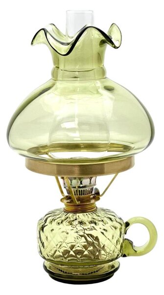 Petrolejová lampa MONIKA 34 cm lesní zelená káro